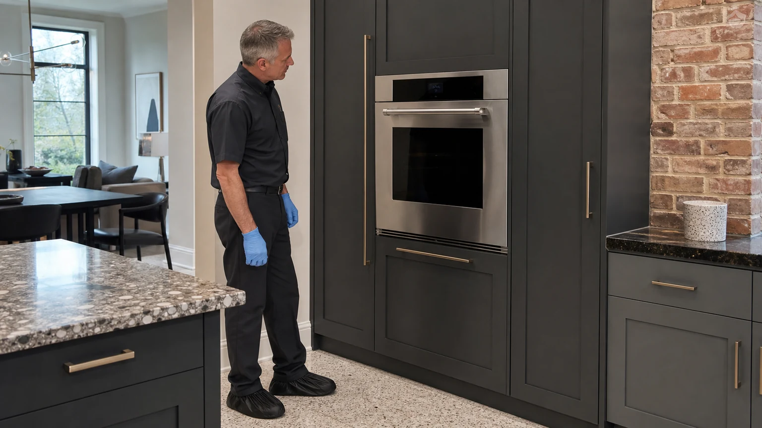 Built-in wall oven diagnostic visit in the service area